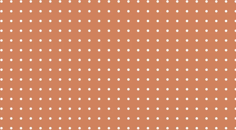 Lastenhuoneen tapetti | Valkoiset pistekuviot terrakotanvärisellä taustalla
