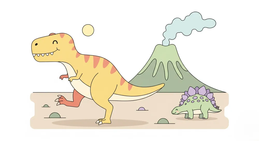 Lastenhuoneen tapetti | Värikäs dinosaurusten maailma