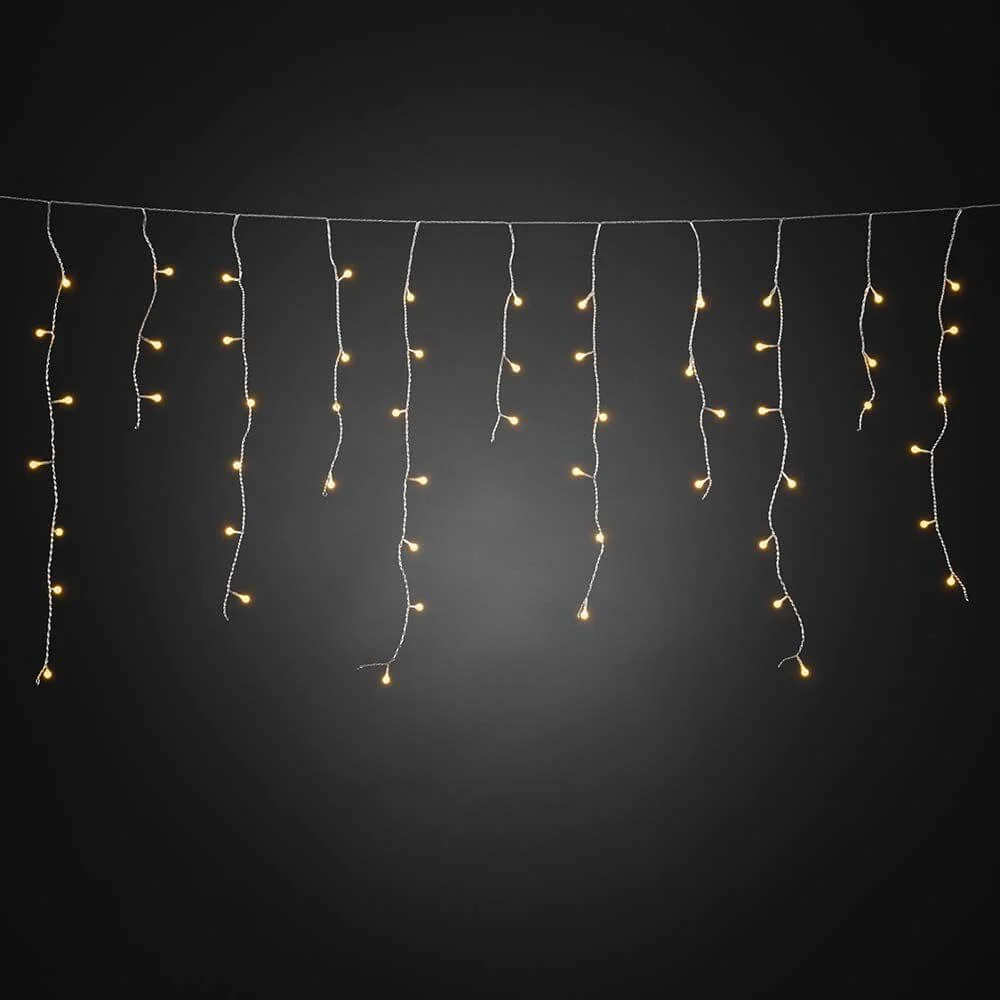 LED ICE -sateen kevyt verho 400 maapallolla Amber -värinen diodi IP44