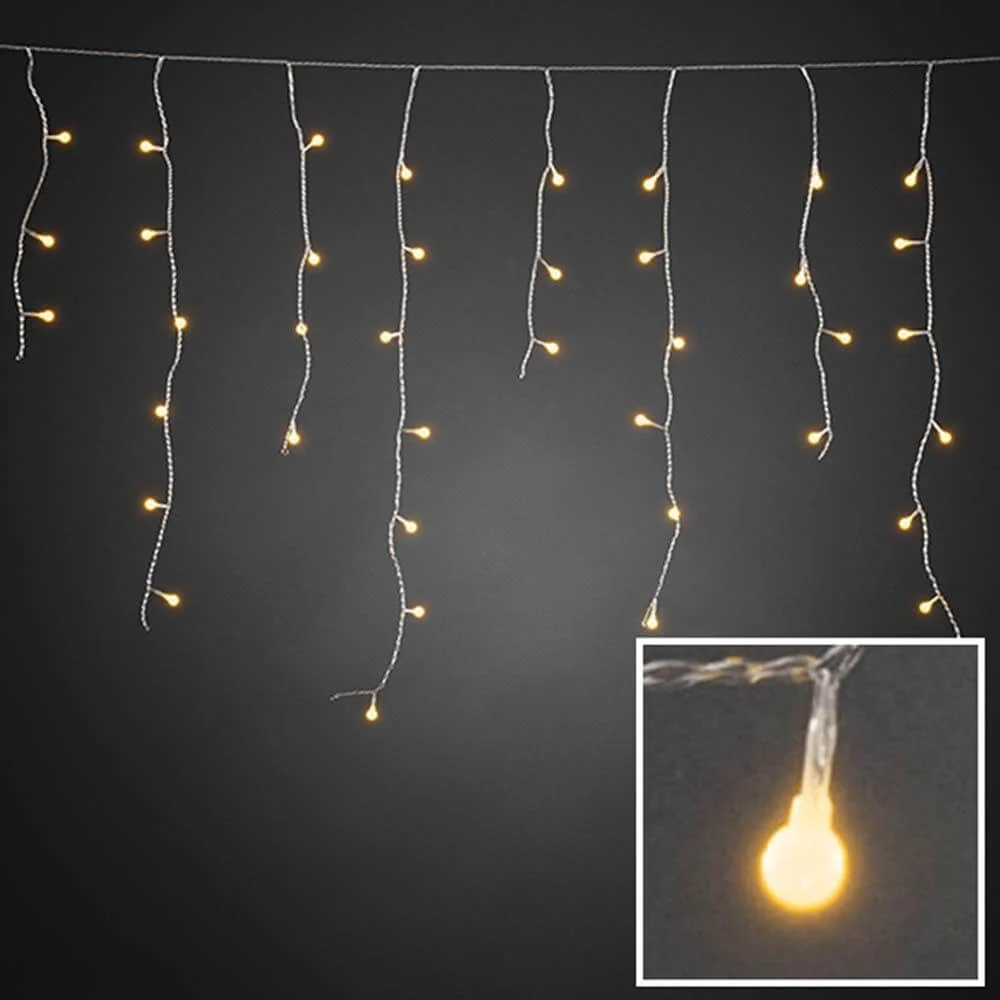 LED ICE -sateen kevyt verho 400 maapallolla Amber -värinen diodi IP44