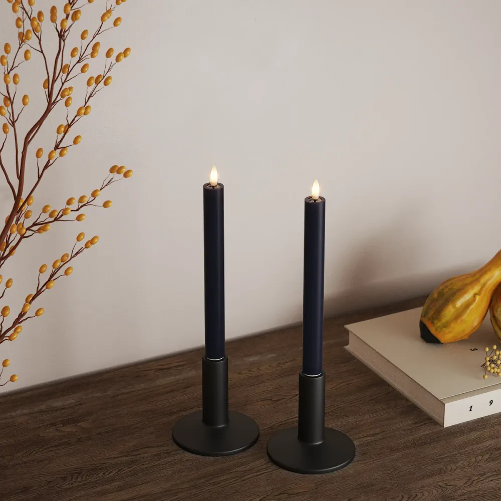 LED Kruunukynttilä 2 kpl, Ø 2 x 24 cm Kuninkaansininen