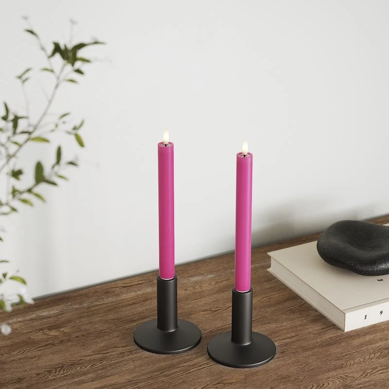 LED Kruunukynttilä 2 kpl, Ø 2 x 24 cm Magenta