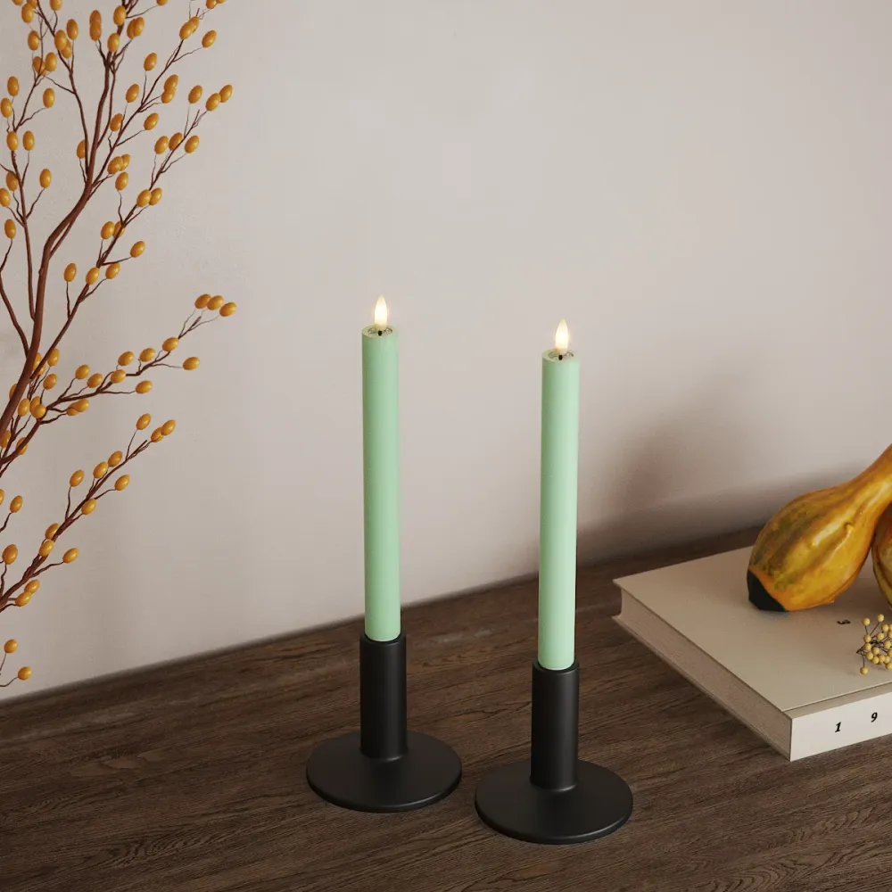 LED Kruunukynttilä 2 kpl, Ø 2 x 24 cm Minttu