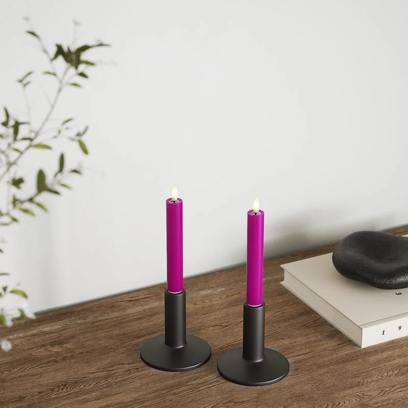 LED Kruunukynttilä 2 kpl, Ø 2 x 15 cm Violetti