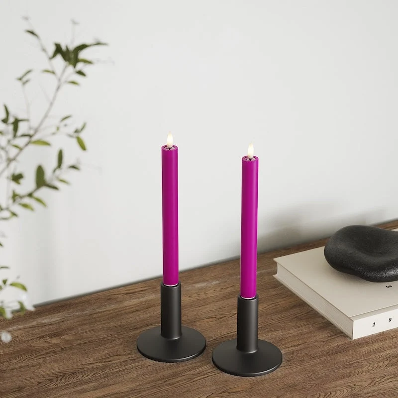LED Kruunukynttilä 2 kpl, Ø 2 x 24 cm Violetti