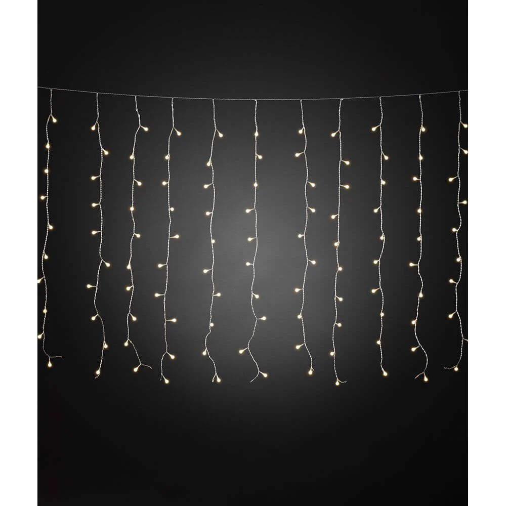 LED -valoverho valkoisilla maapallolla 200 lämmin valkoinen diodit IP44
