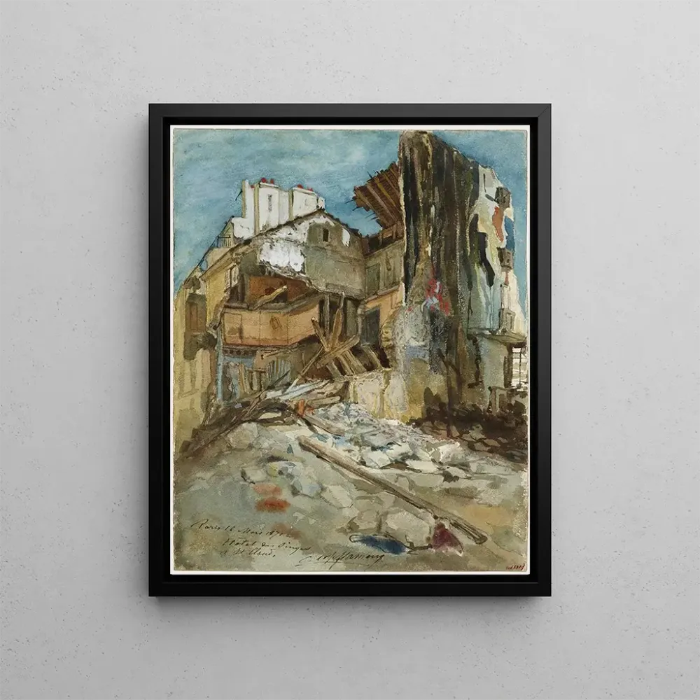 L'Hôtel des Singes à Saint - Cloud - Léopold Flameng | Taidetuloste