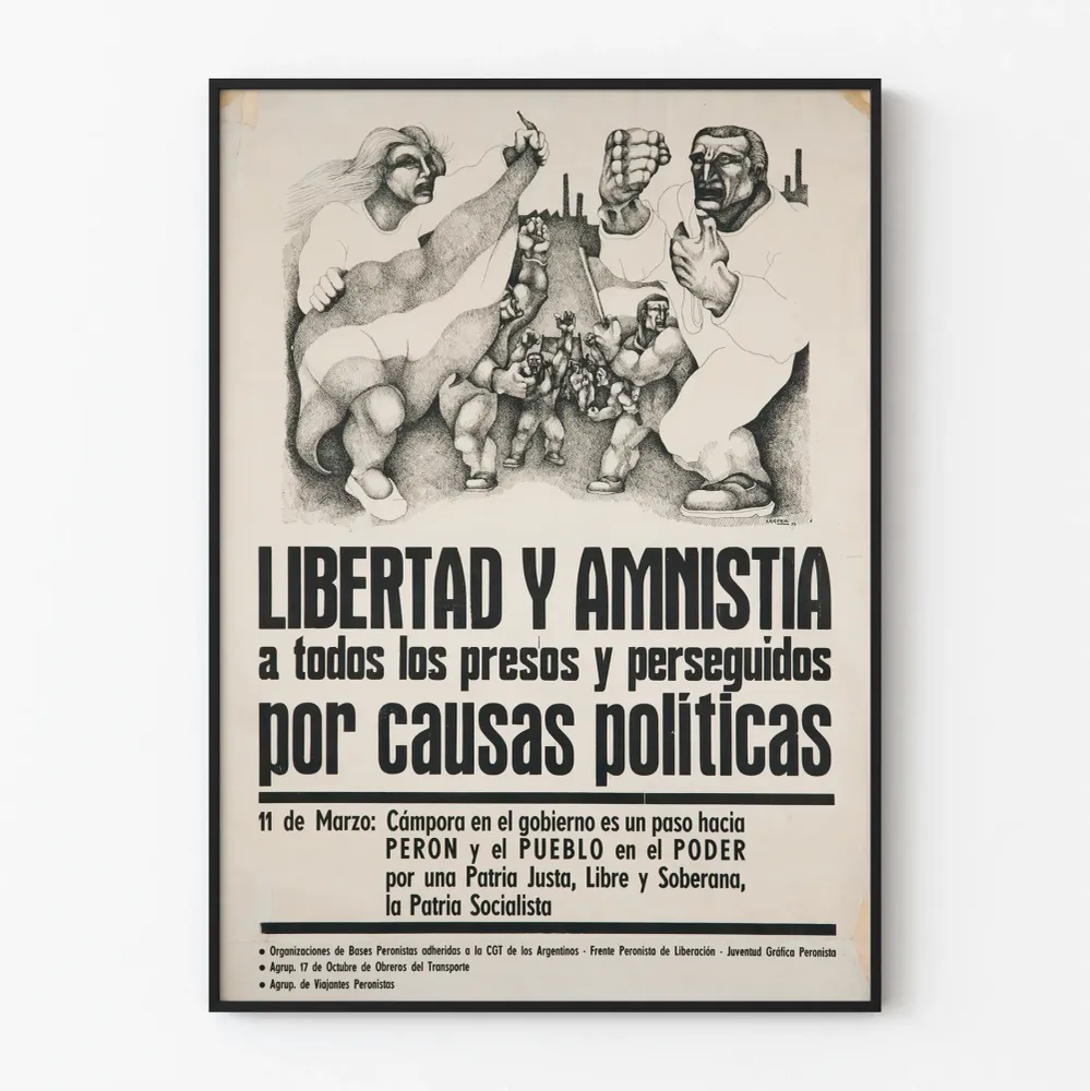 Libertad y Amnistí - Juliste Argentiinalainen poliittinen juliste
