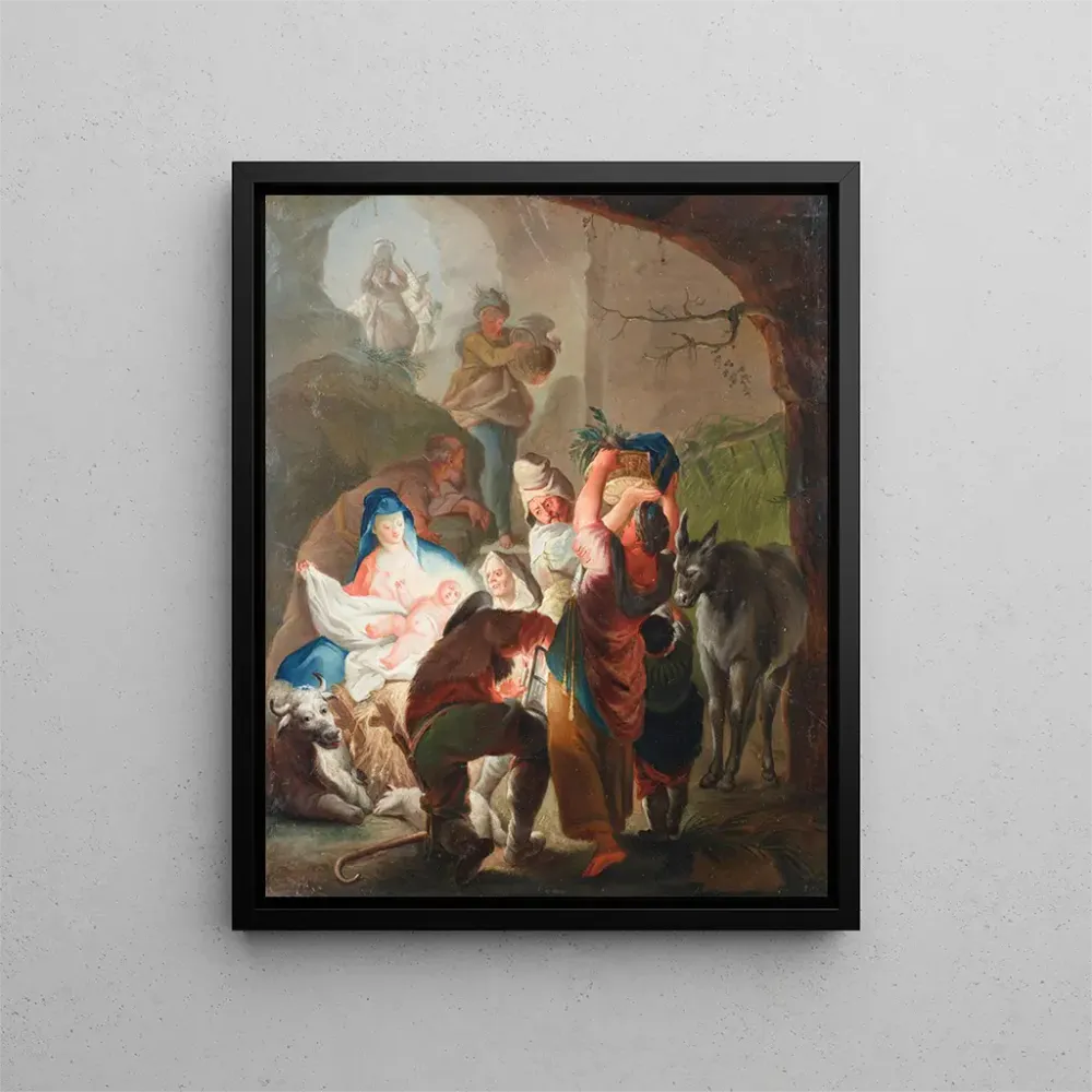 Maalaus Adoration des bergers - Après Johanna Evangelista Holzer | Taidetuloste