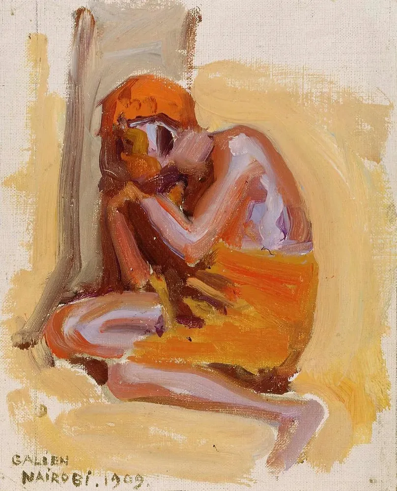 Maalaus Un Africain au repos 1909 - Akseli Gallen-Kallela | Taidetuloste
