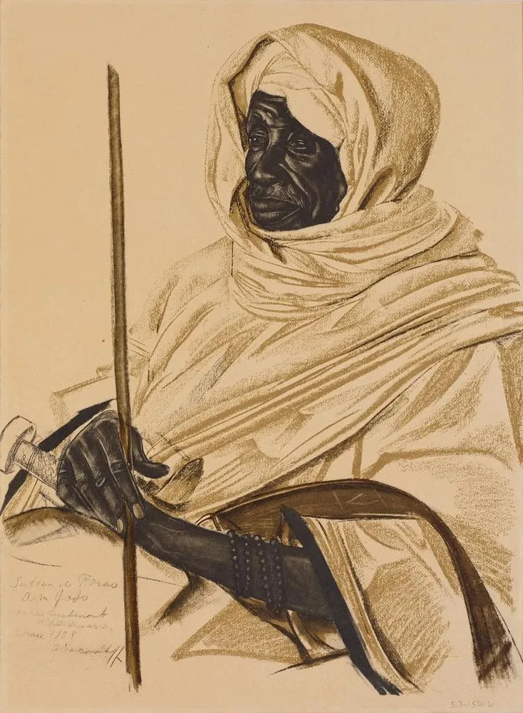 Maalaus Aimé Gabo Sultan de Birao - Alexandre Iacovleff | Taidetuloste