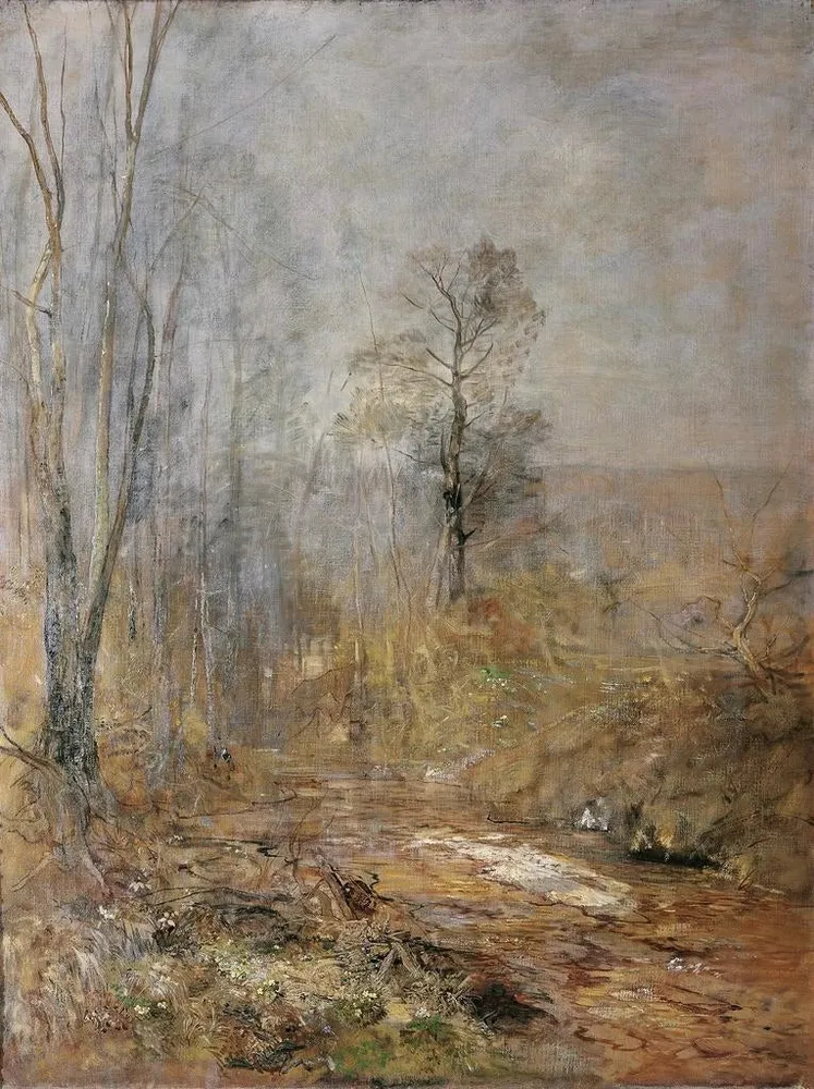 Maalaus Ambiance de mars, avant - printemps dans la êt viennoise - Emil Jakob Schindler | Taidetuloste
