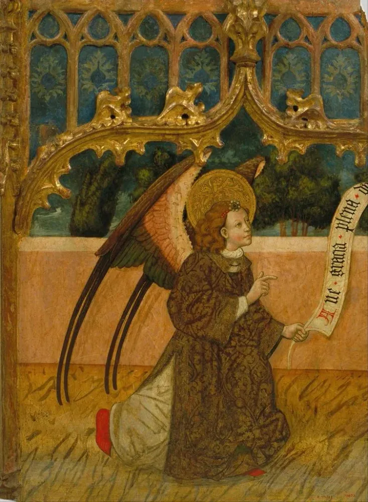 Maalaus L Archange Gabriel d'une Annonciation - Anonyymi