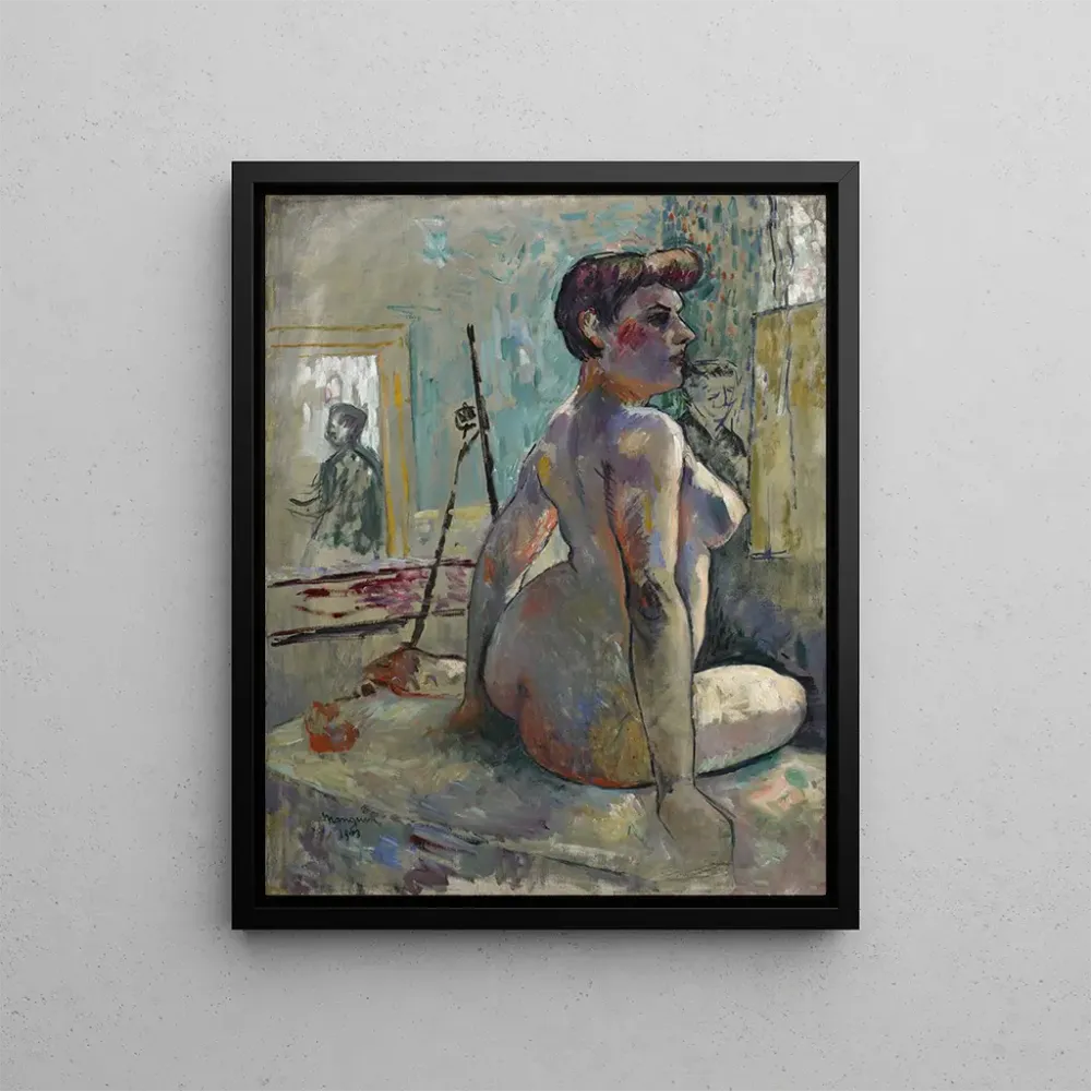 Maalaus Nu ateljeessa, La Croupe, Rue Boursault - Henri Manguin | Taidetuloste