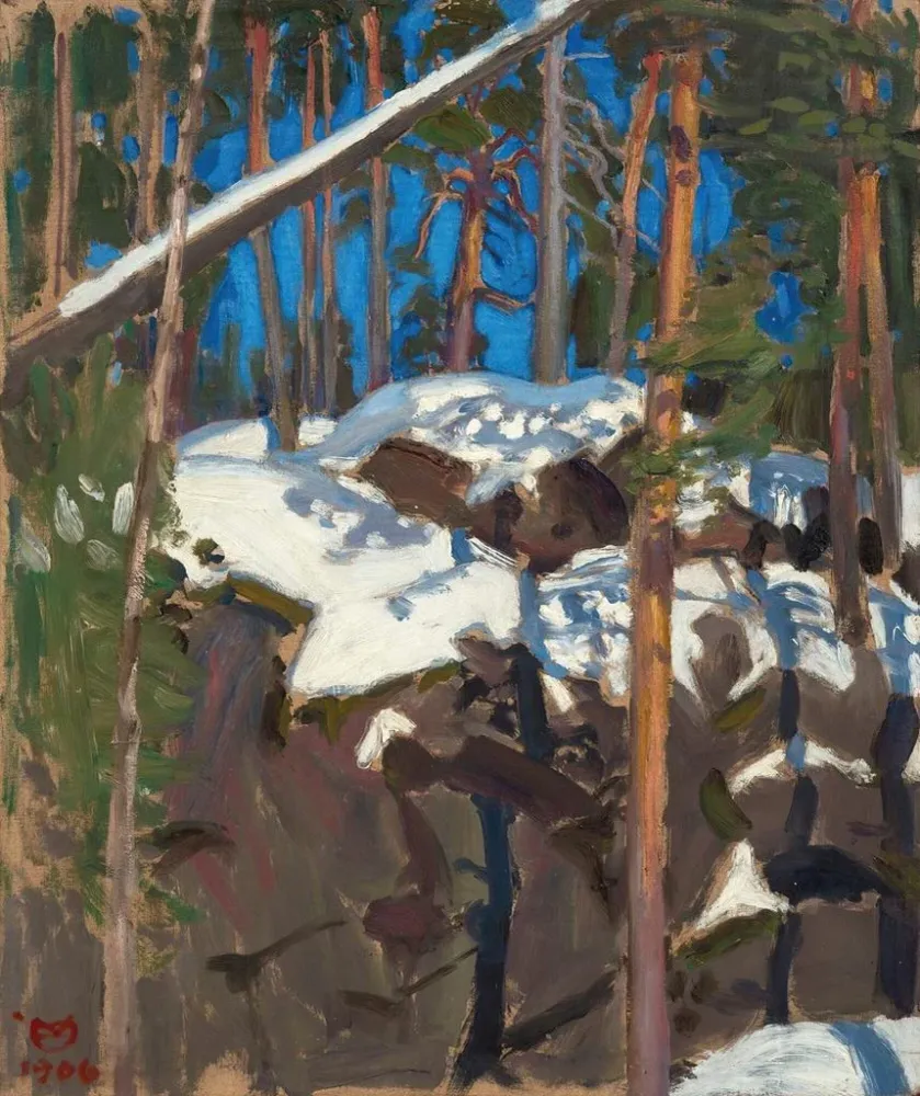 Maalaus Auringon kevät ja Konginkangas - Akseli Gallen-Kallela | Taidetuloste