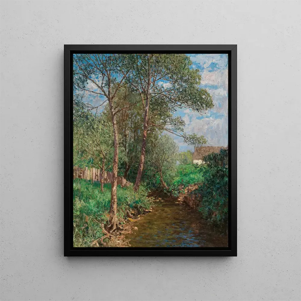 Maalaus Auringonpaisteinen puromaisema - Alfred Zoff | Taidetuloste