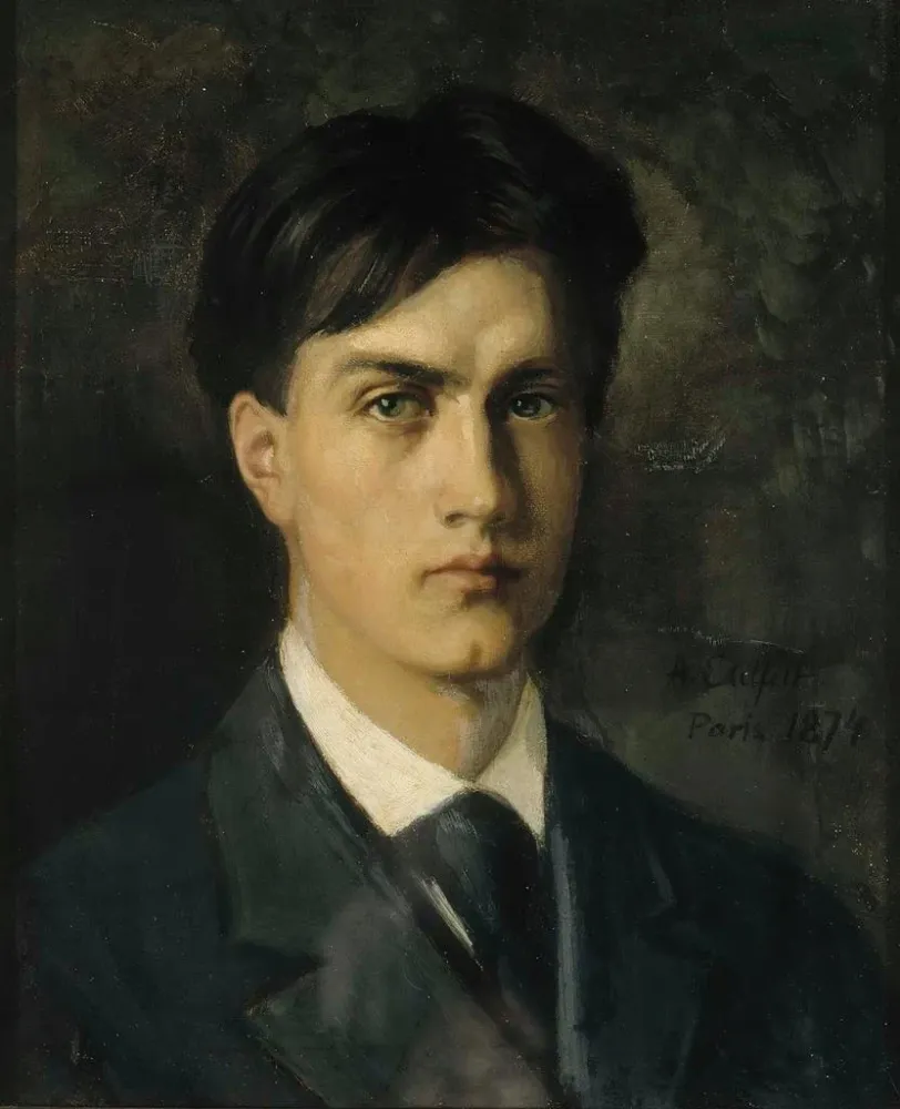 Maalaus Autoportrait - Albert Edelfelt | Taidetuloste