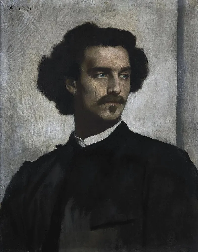 Maalaus Autoportrait - Anselm Feuerbach | Taidetuloste