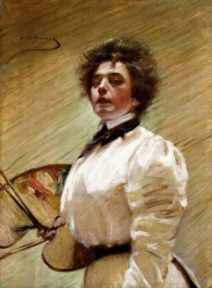 Maalaus Autoportrait avec palette - Alice Pike Barney | Taidetuloste
