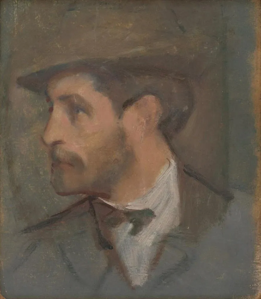 Maalaus Autoportrait - Milan Thomka Mitrovsk | Taidetuloste