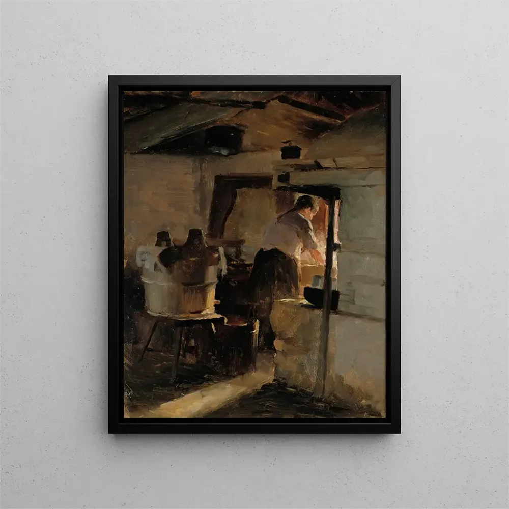 Maalaus Aux fourneaux - Albert Edelfelt | Taidetuloste