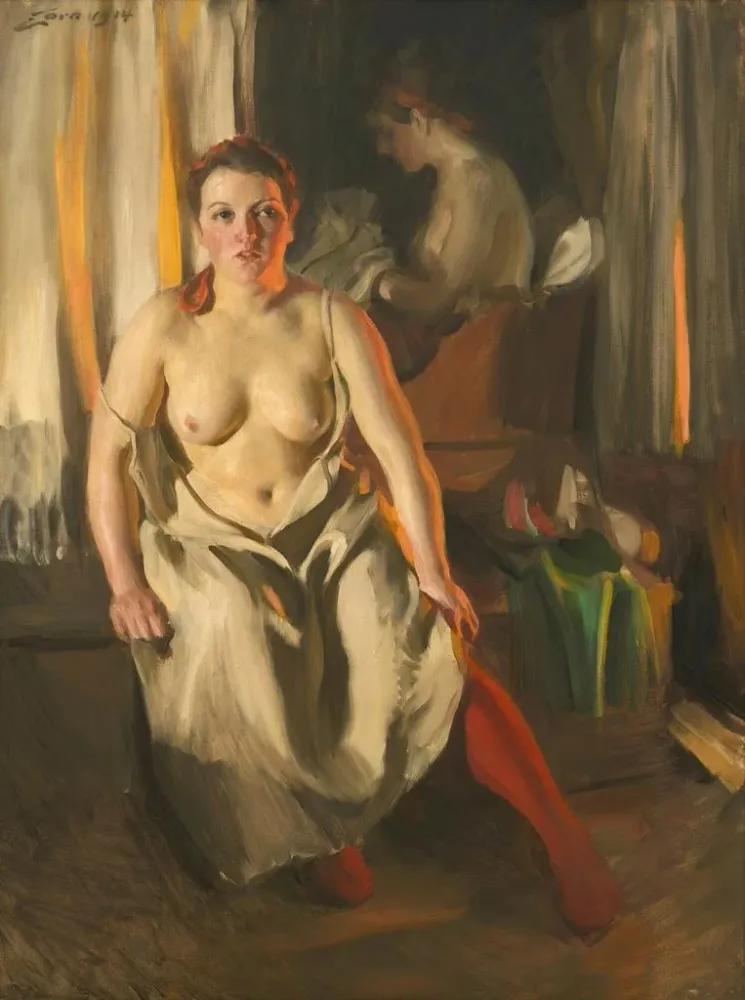 Maalaus Bas rouges - Anders Zorn | Taidetuloste