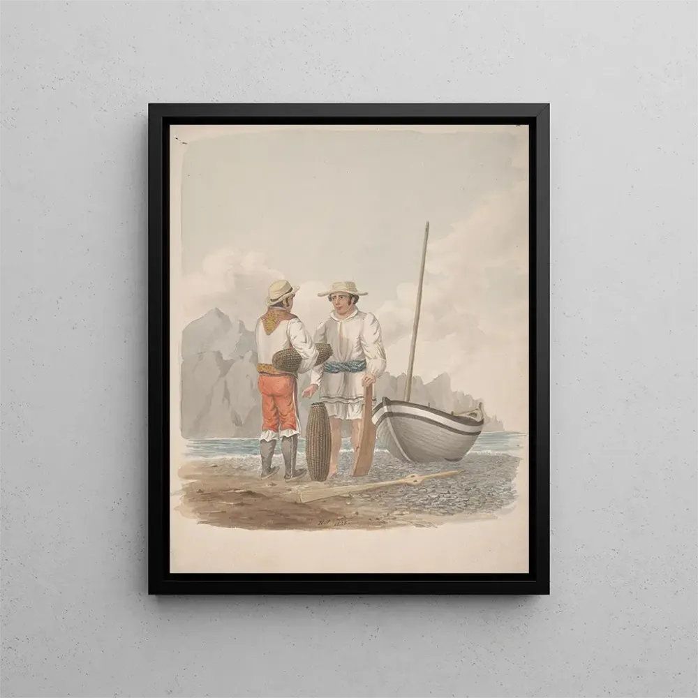 Maalaus Batelier et Medianero de Garachico Tenerife - Alfred Diston | Taidetuloste
