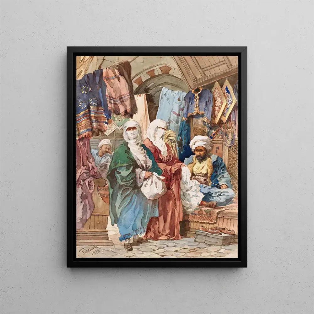 Maalaus Le Bazar de la Soie - Amadeo Preziosi | Taidetuloste