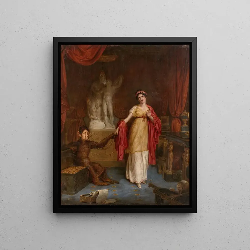 Maalaus La Belle et la Bête, allégorie satirique de Thomas Hope et de son épouse Louisa - Antoine Dubost