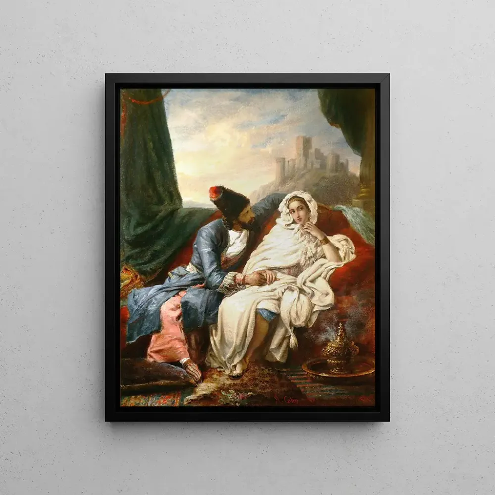Maalaus La Belle Orientale et le Cosaque - Alexandre Marie Colin | Taidetuloste