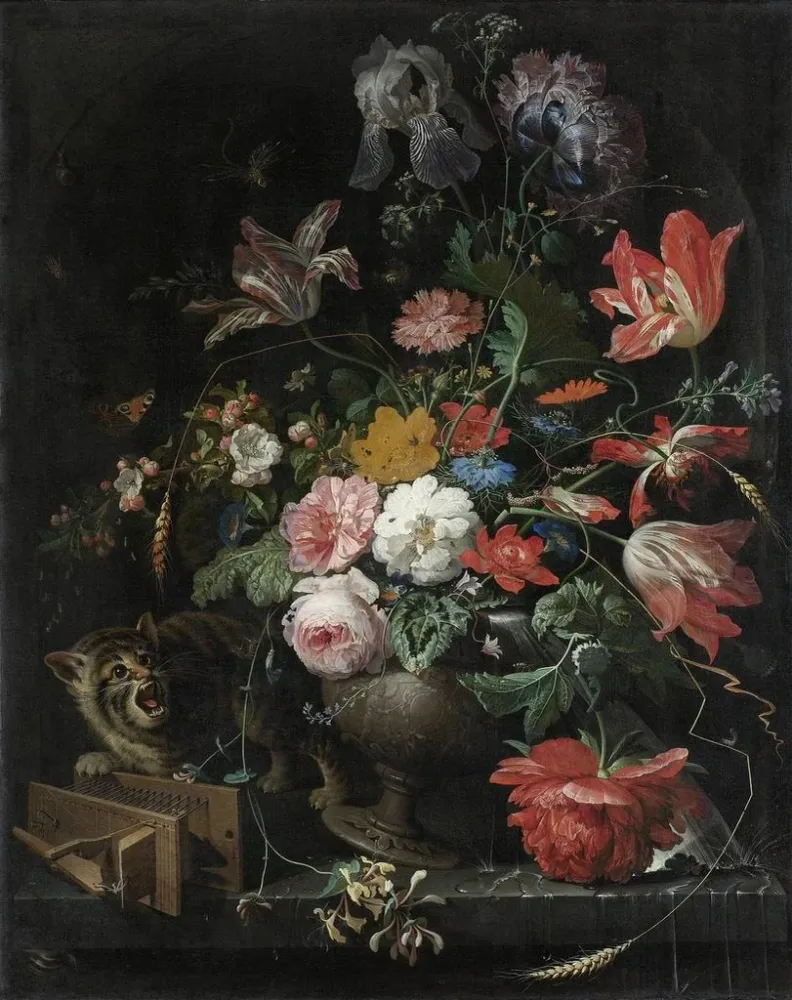 Maalaus Le Bouquet renversé - Abraham Mignon | Taidetuloste