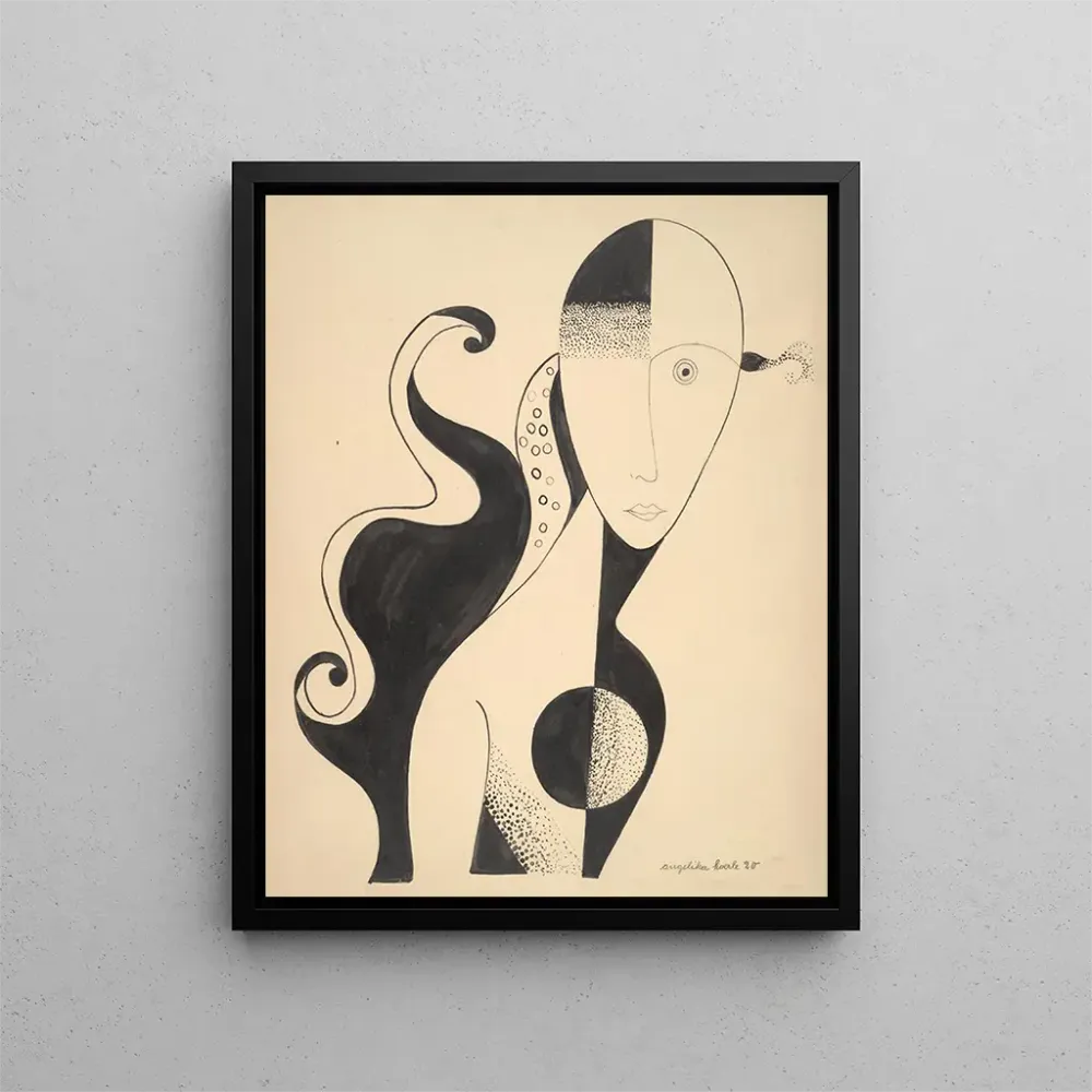 Maalaus Buste de femme - Angelika Hoerle | Taidetuloste