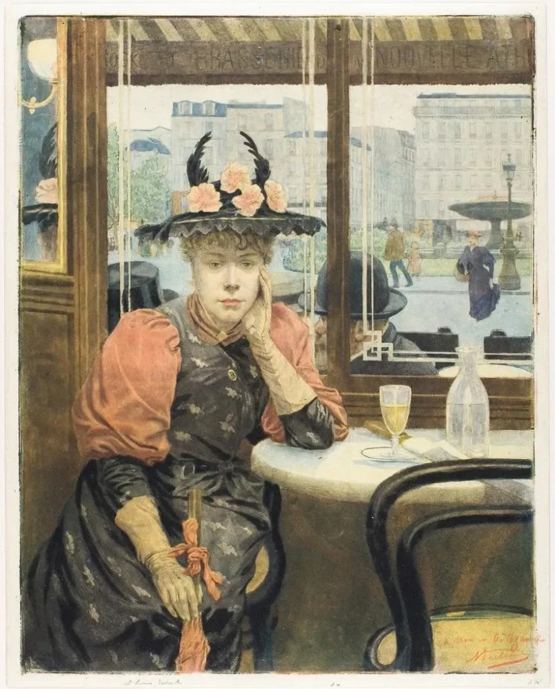 Maalaus Le buveur d'absinthe - Albert-Emmanuel Bertrand | Taidetuloste