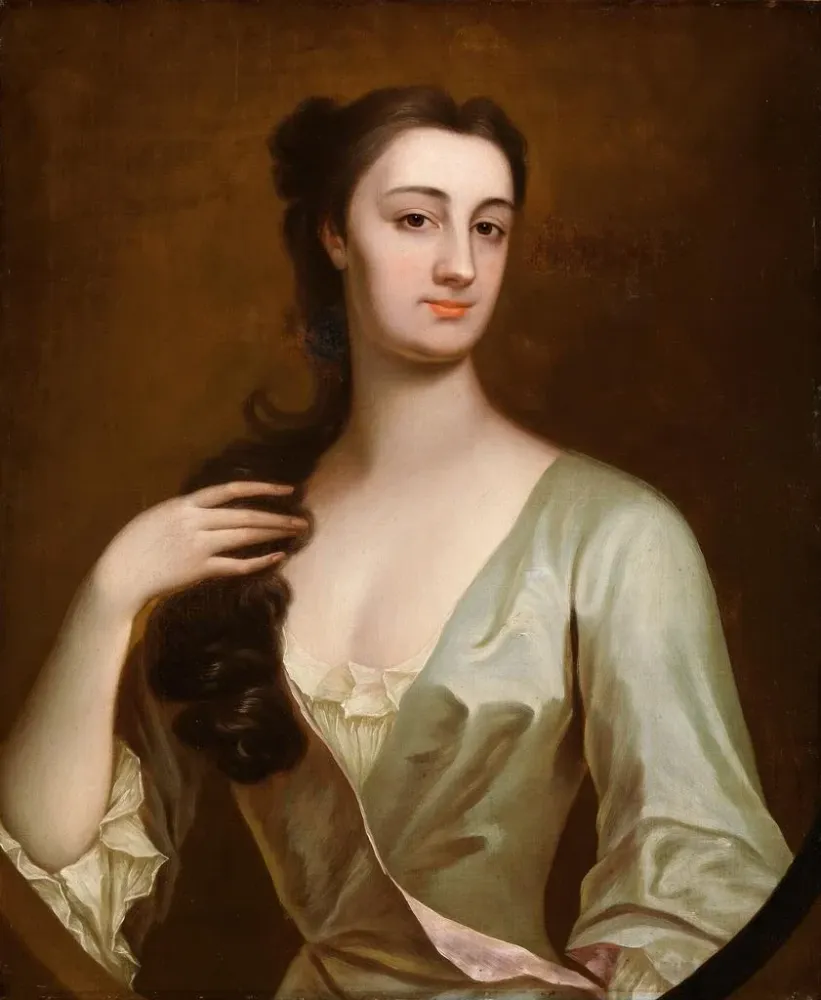Maalaus Cecilia Leeson née Leigh d1737 - Anthony Lee | Taidetuloste