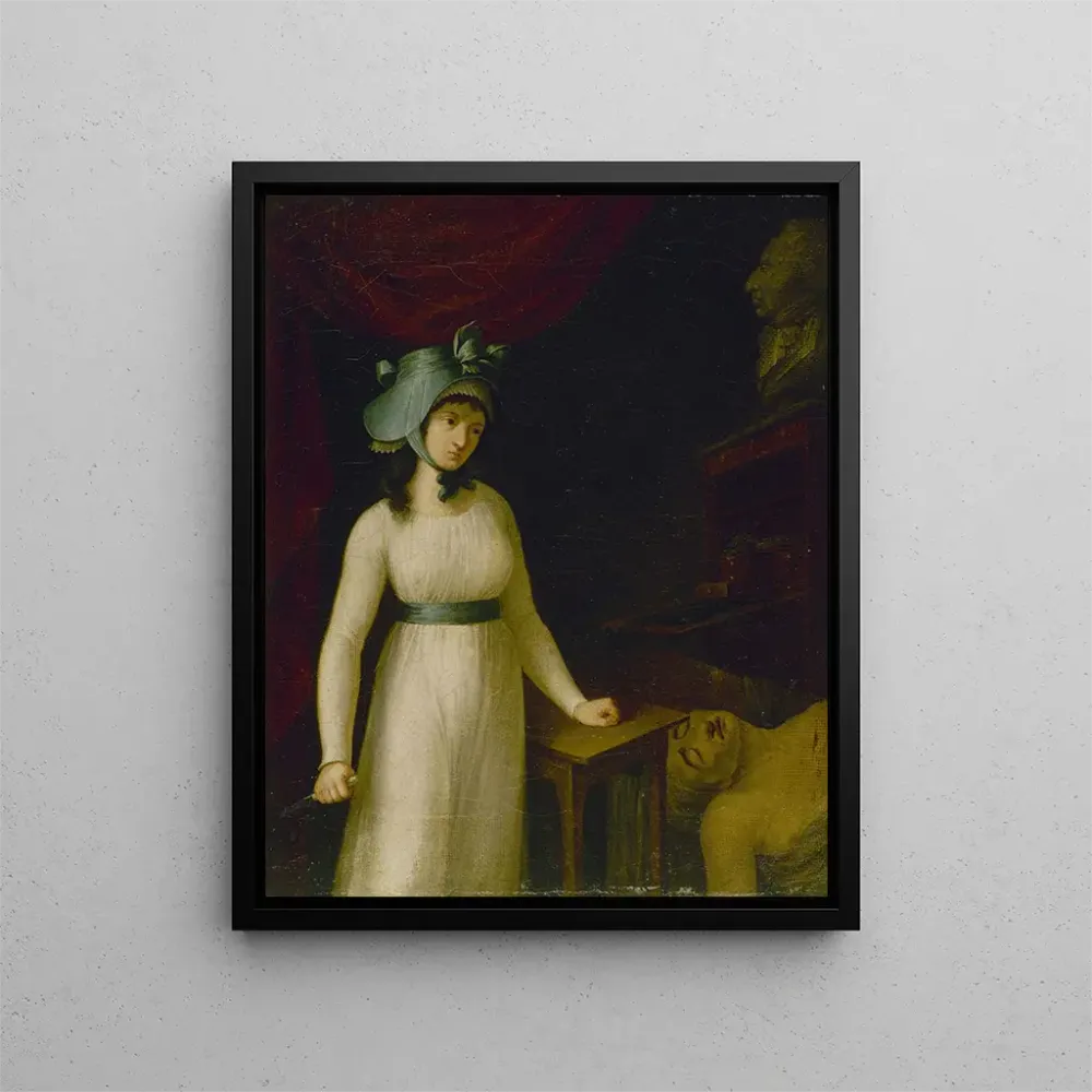 Maalaus Charlotte Cordayn 1768-1793 muotokuva, juuri ennen kuin hän surmasi Maratin - Anonyymi | Taidetuloste