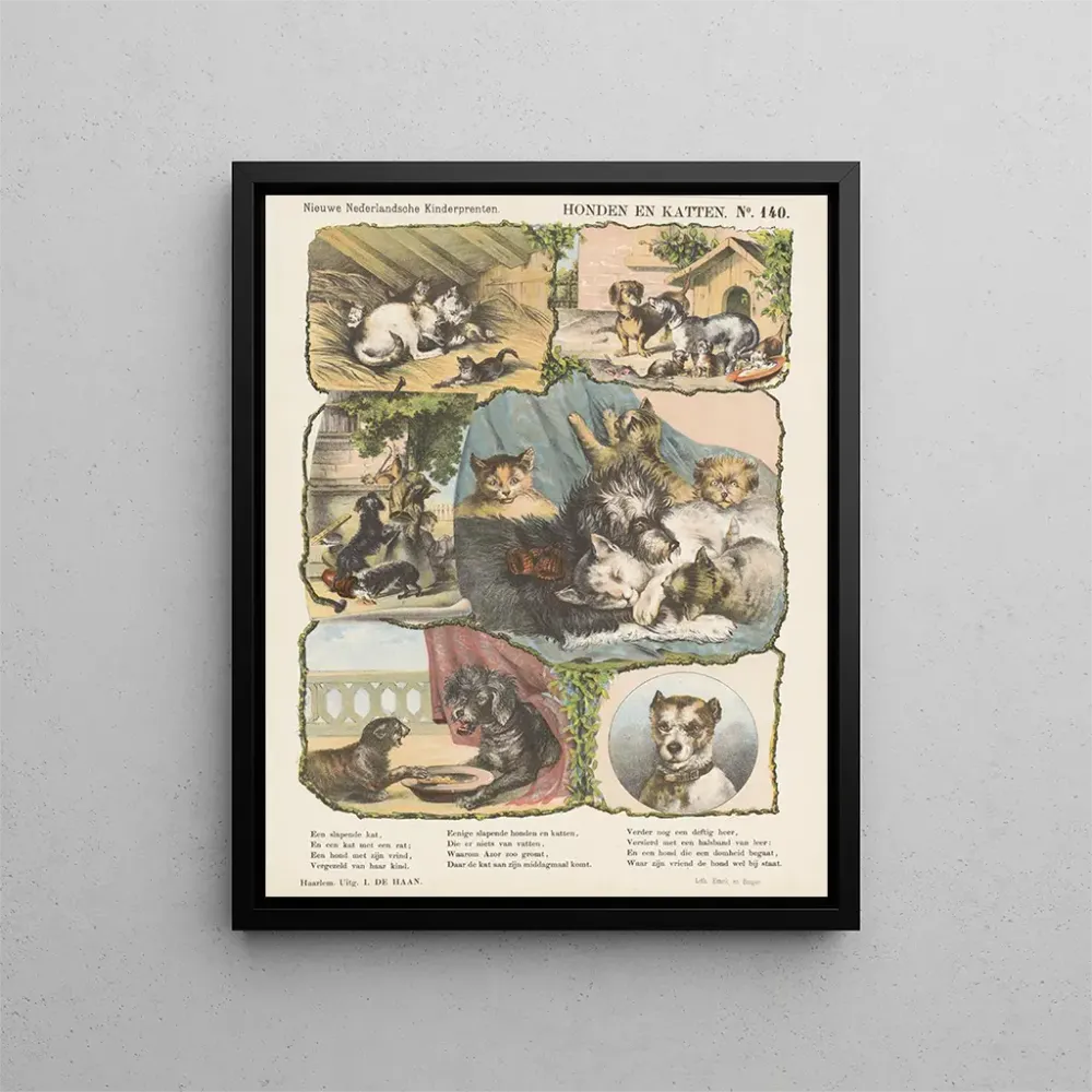 Maalaus Chiens et chats - Emrik Binger | Taidetuloste