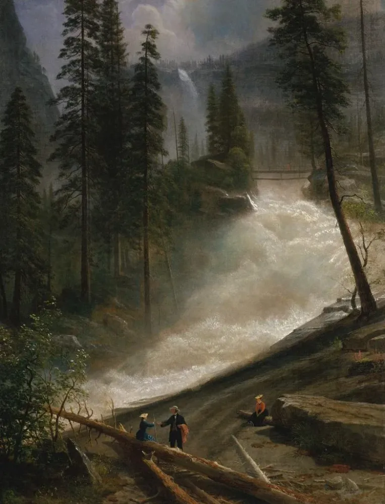 Maalaus Chutes du Nevada à Yosemite - Albert Bierstadt | Taidetuloste