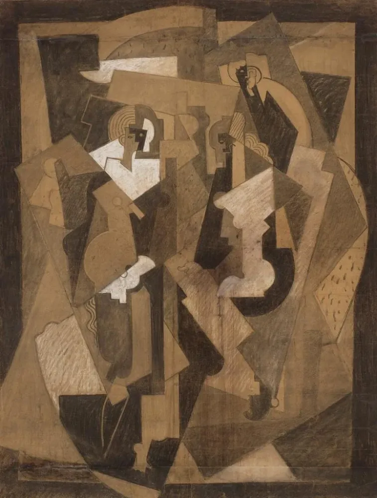 Maalaus Composition aux trois personnages - Albert Gleizes | Taidetuloste
