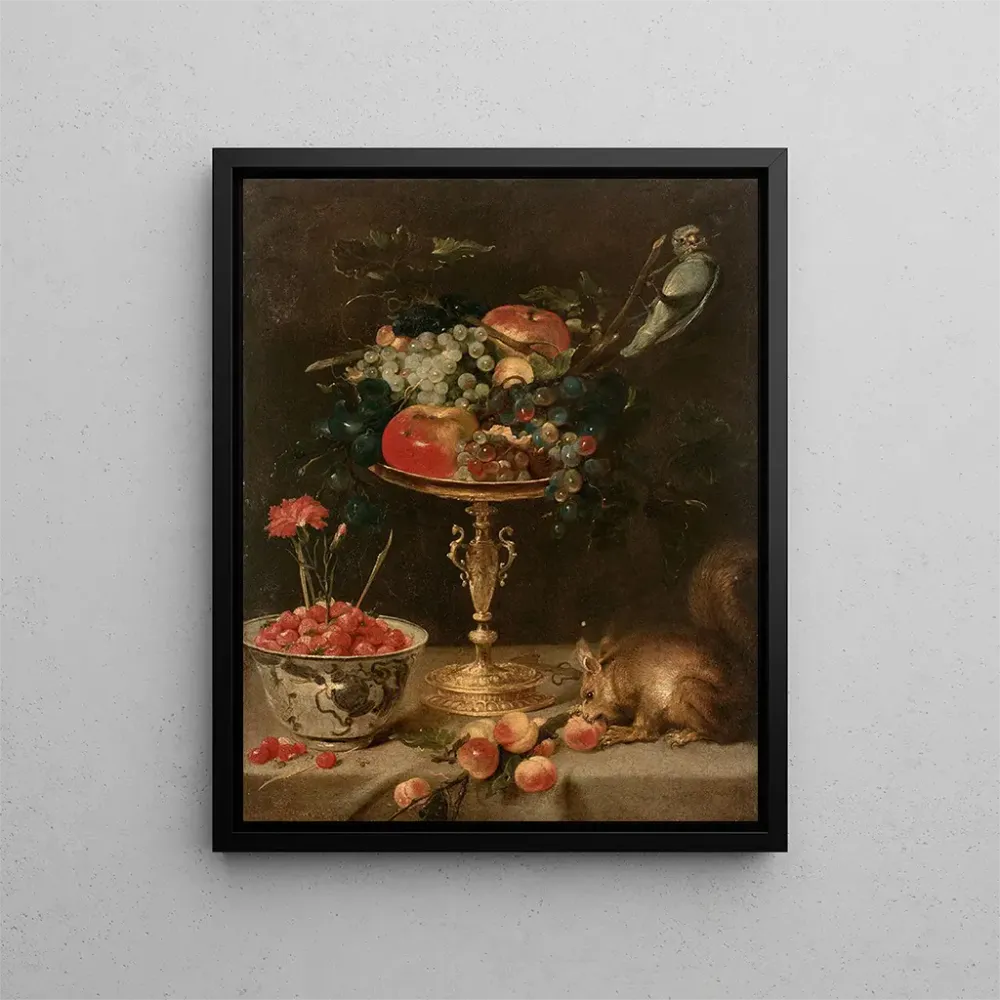 Maalaus Composition la tazza et l'écureuil - Frans Snyders | Taidetuloste