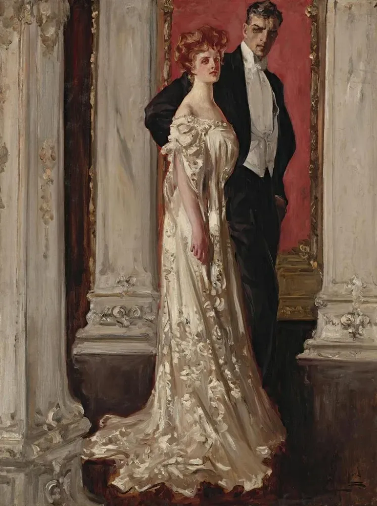 Maalaus Le Couple - Albert Beck Wenzell | Taidetuloste