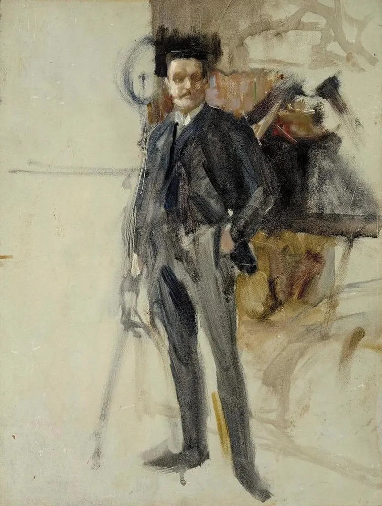 Maalaus Croquis d'autoportrait - Albert Edelfelt | Taidetuloste