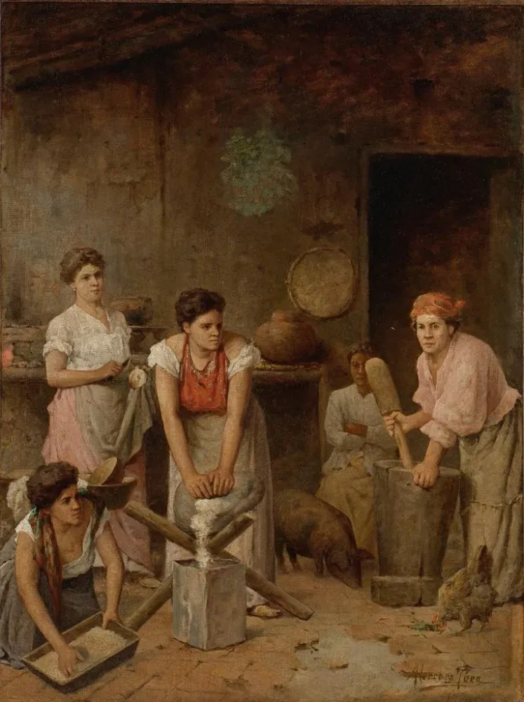 Maalaus Cuisine créole sans titre - Antonio Herrera Toro | Taidetuloste