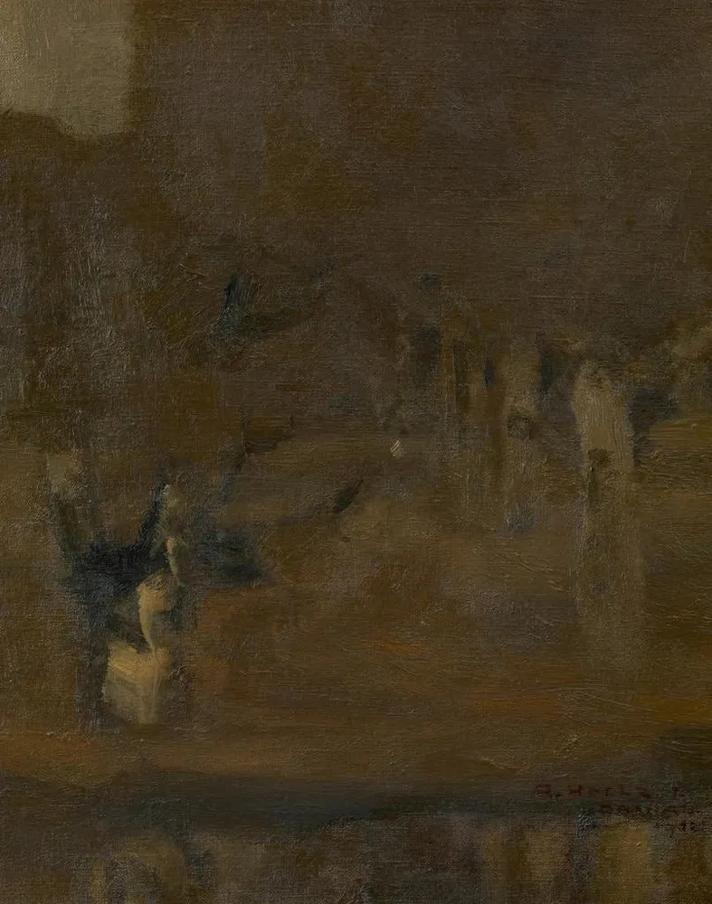Maalaus Dachau maisemasuunnitelmasta - Adolf Hölzel | Taidetuloste