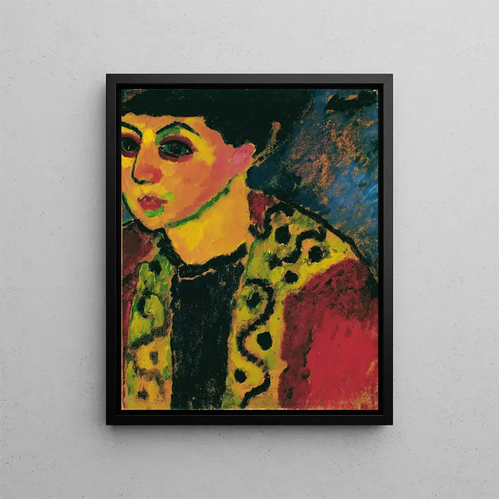 Maalaus Dame sur fond bleu - Alexej von Jawlensky | Taidetuloste