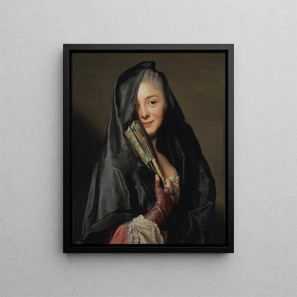 Maalaus La Dame au voile, la femme de l'artiste - Alexander Roslin | Taidetuloste