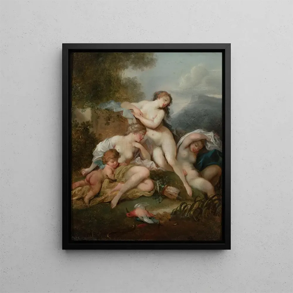 Maalaus Diane et les nymphes - Anonyme | Taidetuloste
