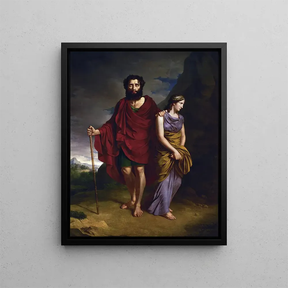 Maalaus Œdipus ja Antigone - Antoni Brodowski | Taidetuloste