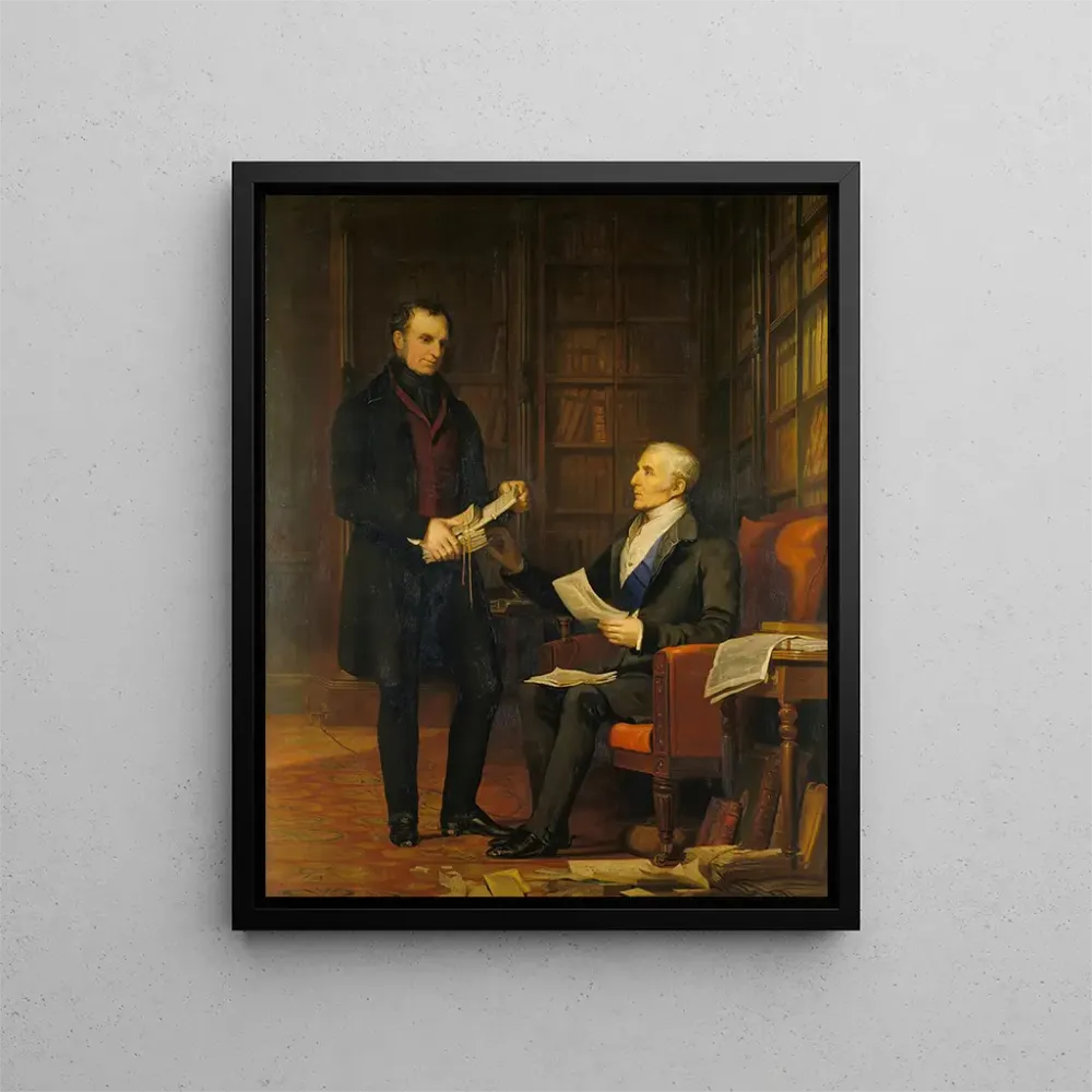 Maalaus Le duc de Wellington avec le colonel Gurwood à Apsley House - Andrew Morton | Taidetuloste