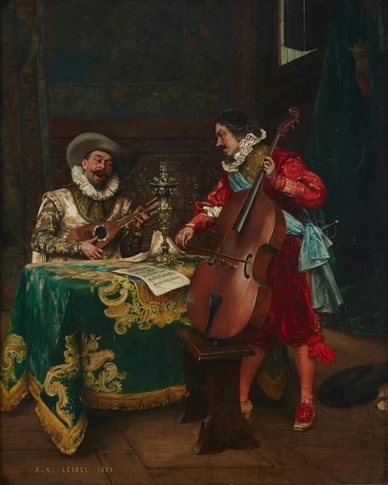 Maalaus Le duo - Adolphe Alexandre Lesrel | Taidetuloste