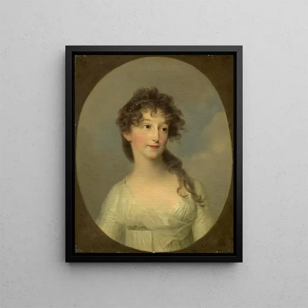 Maalaus Ehkä Franciska Krasinska, Courlandin herttuatar, - Angelica Kauffman | Taidetuloste